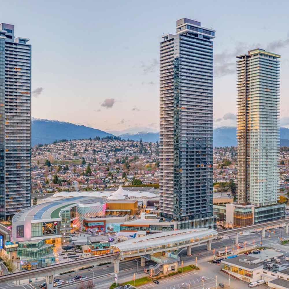 Brentwood Towers Concept design rendering of Brentwood Towers in Burnaby, British Columbia.